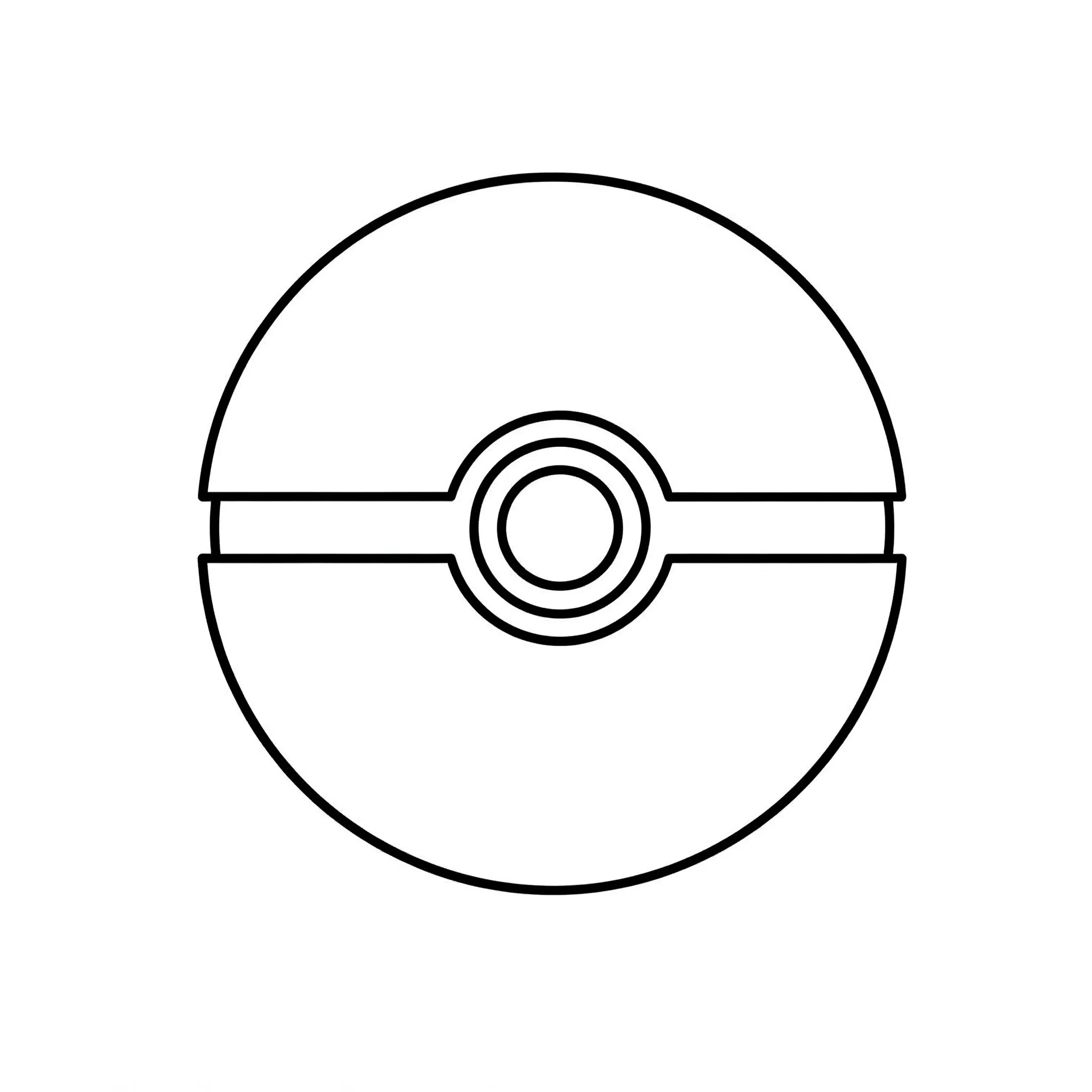 coloriage Poké Ball classique pour enfant de 4 ans