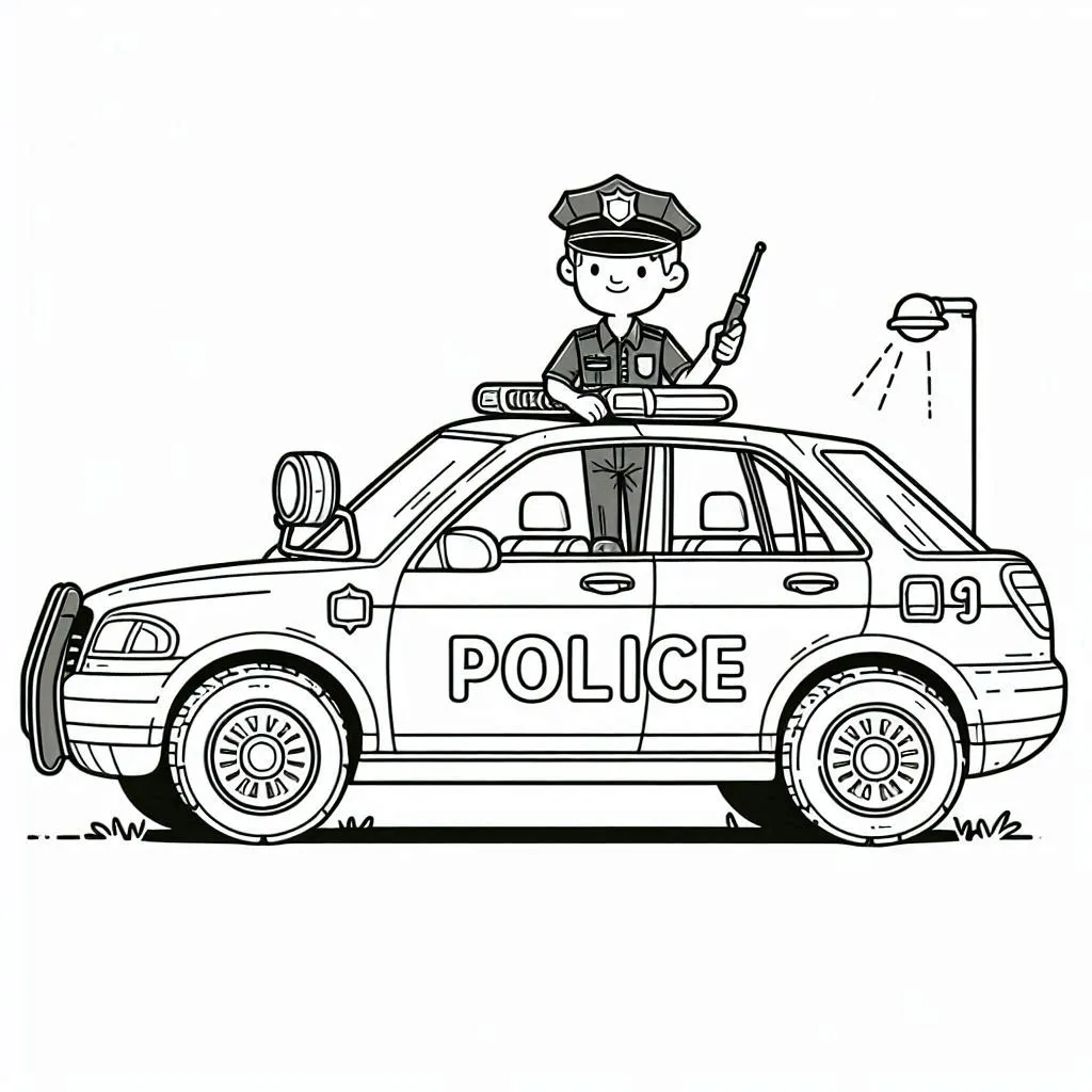 coloriage Police à imprimer pour enfant de 8 ans 1