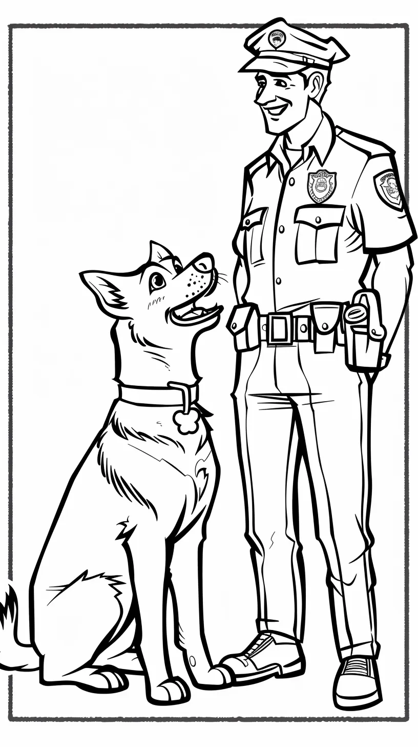 coloriage Police pour enfant gratuit