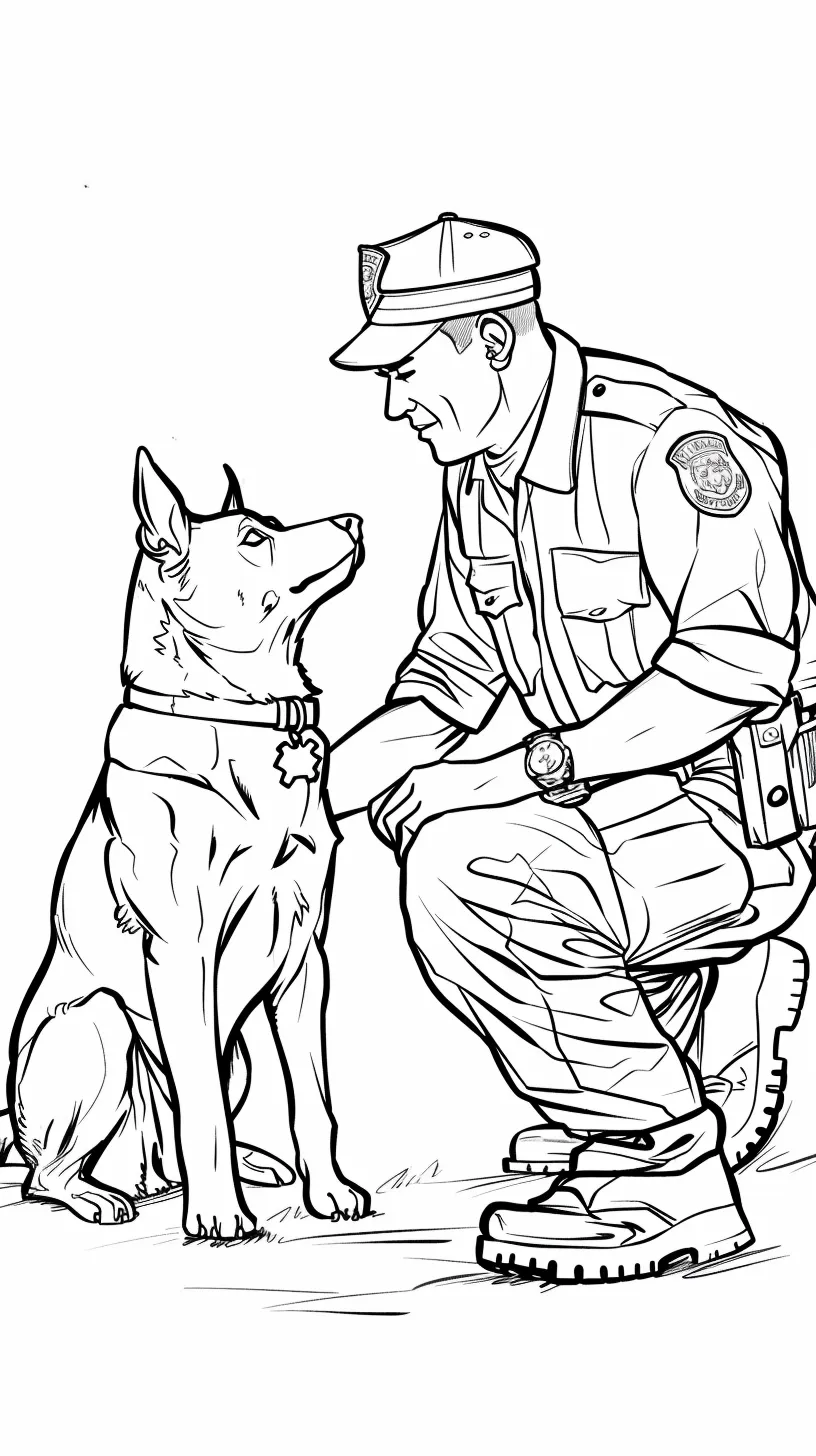 coloriage Police à imprimer pour enfant de 7 ans