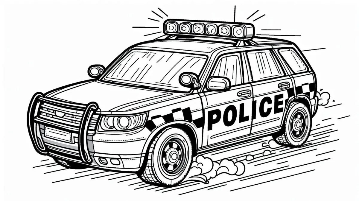 coloriage Police en ligne pour enfant