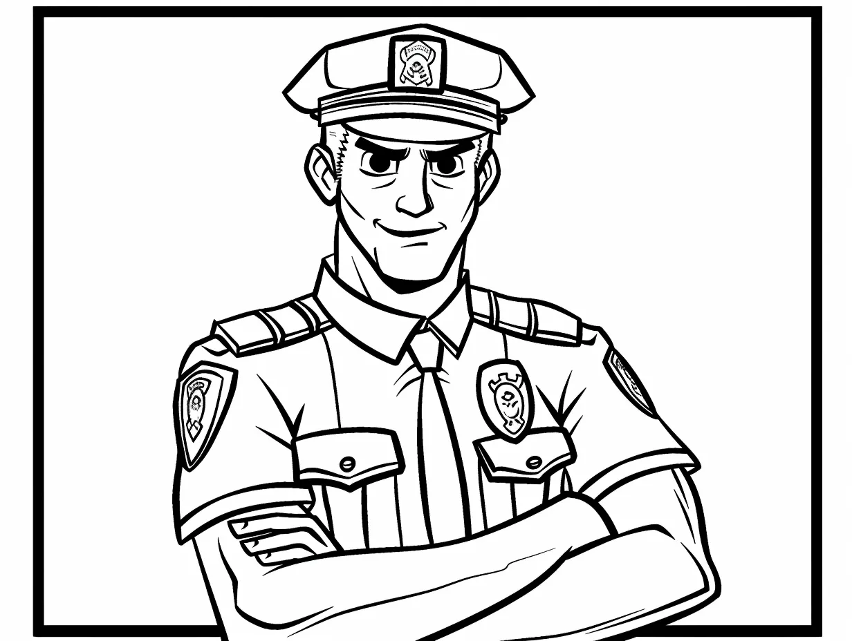 image pour coloriage Police enfant