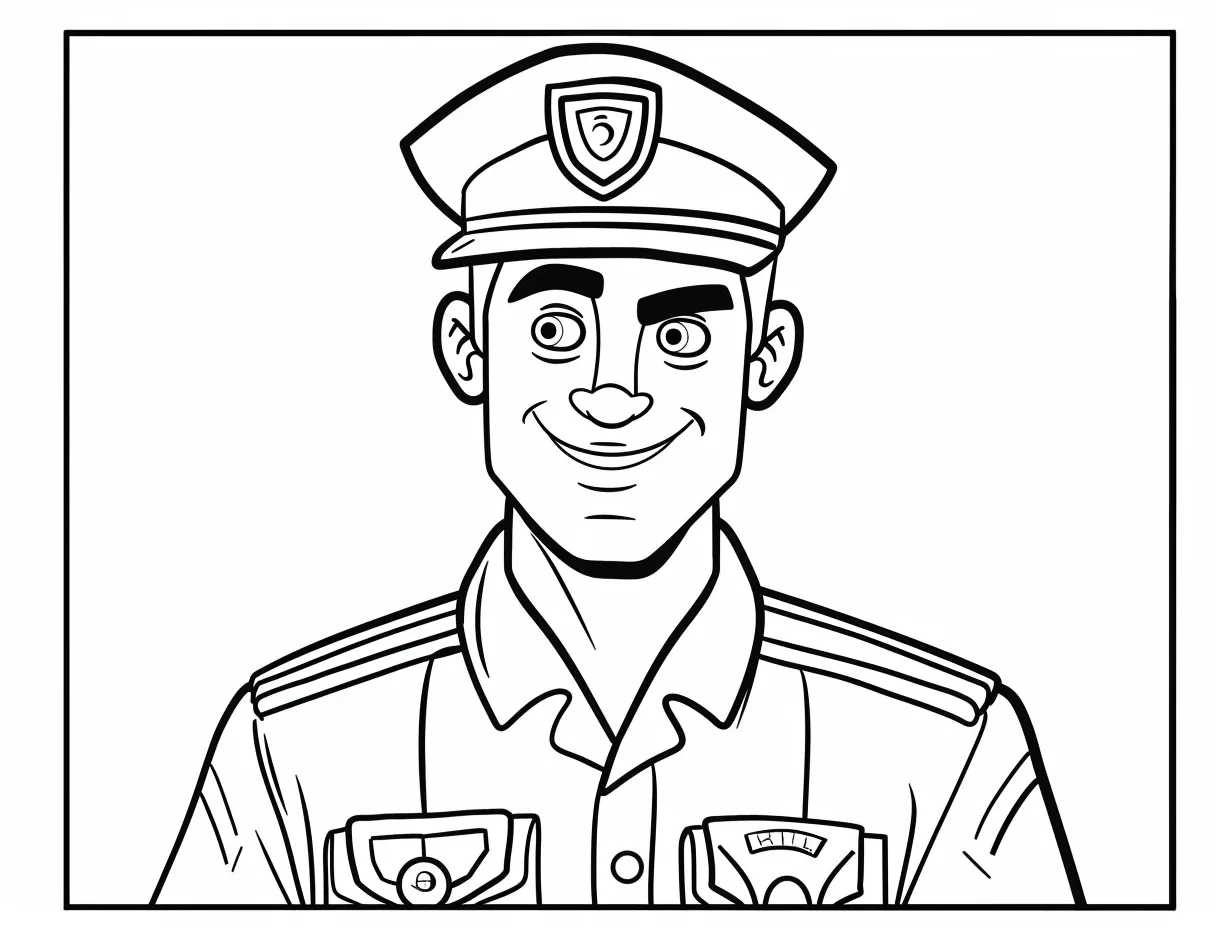 coloriage Police et decoupage