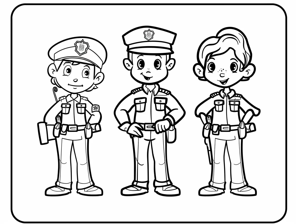 coloriage Police à imprimer a4