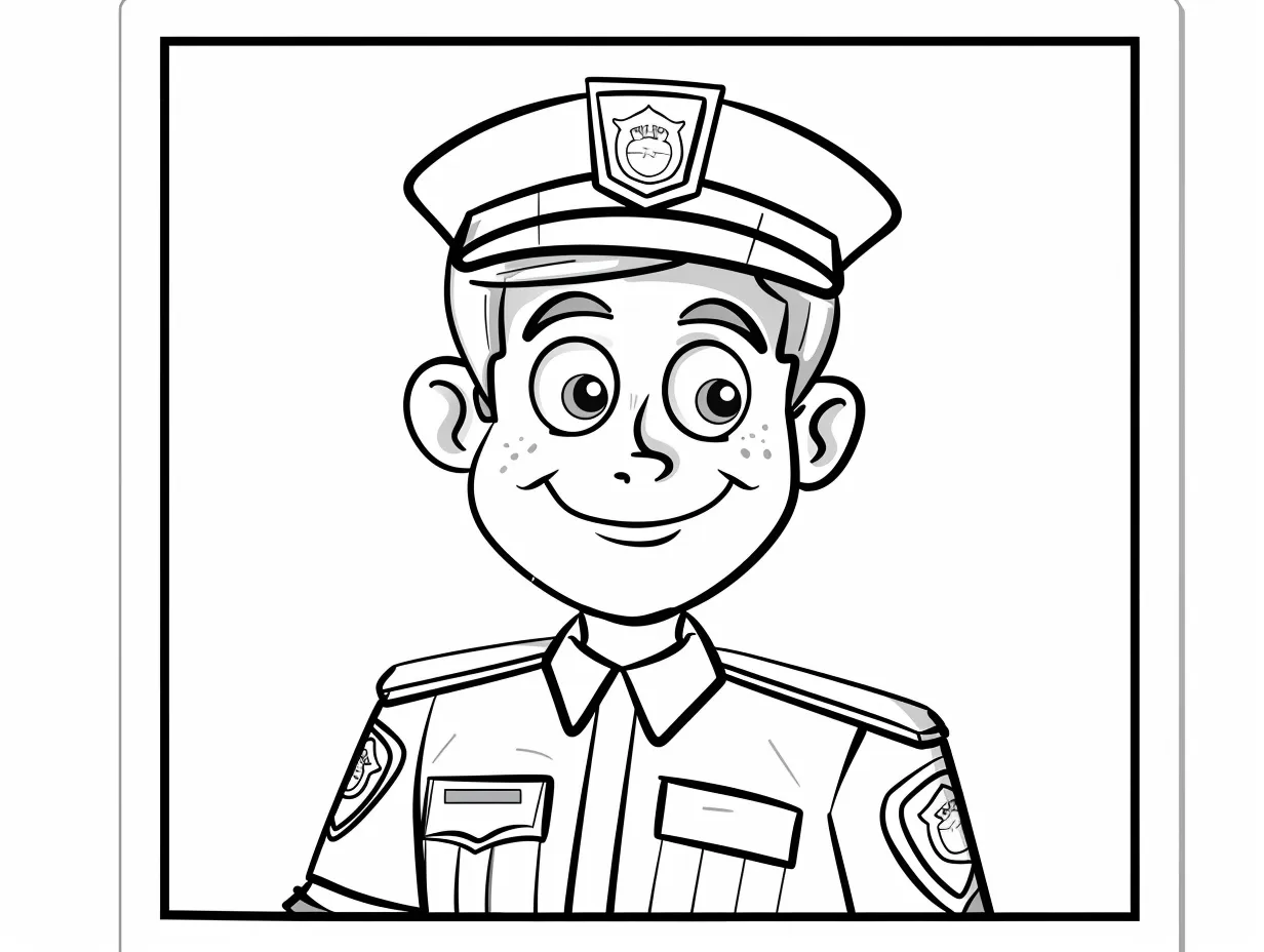 coloriage Police à imprimer pour enfant de 3 ans 3