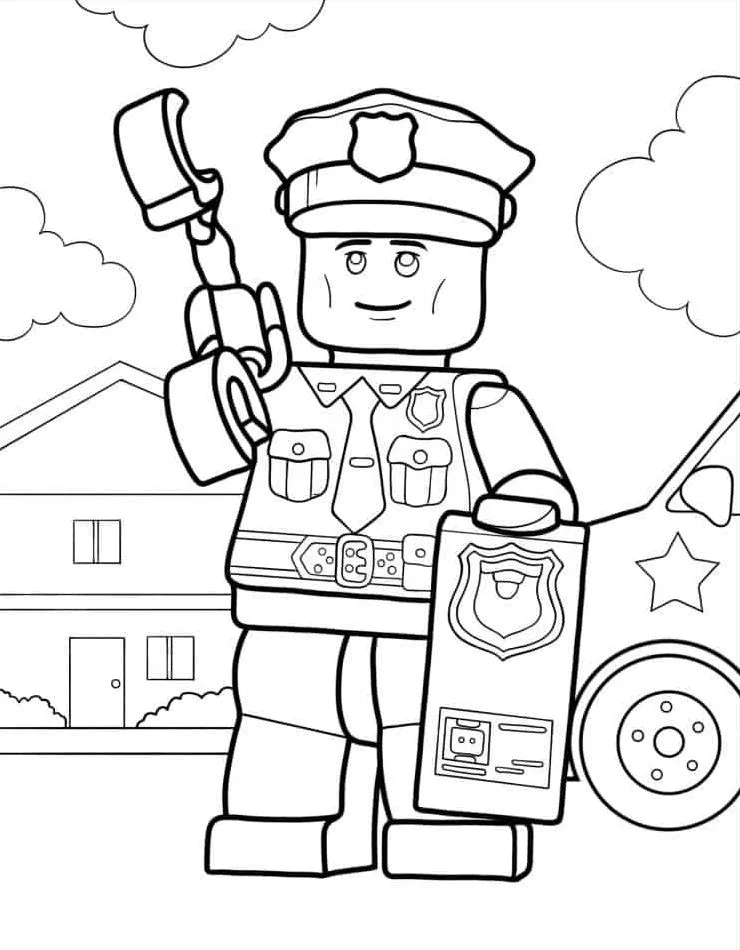 coloriage Police gratuit en ligne 1