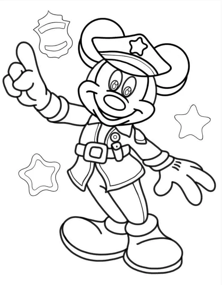 coloriage Police pour enfant a imprimer gratuit