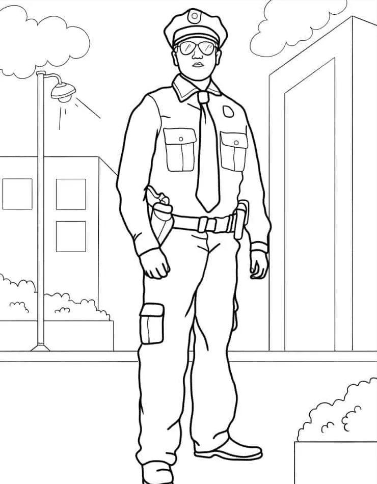 coloriage Police en ligne pour enfant 2