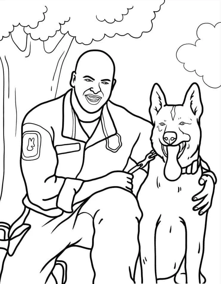 coloriage Police pour bebe a imprimer