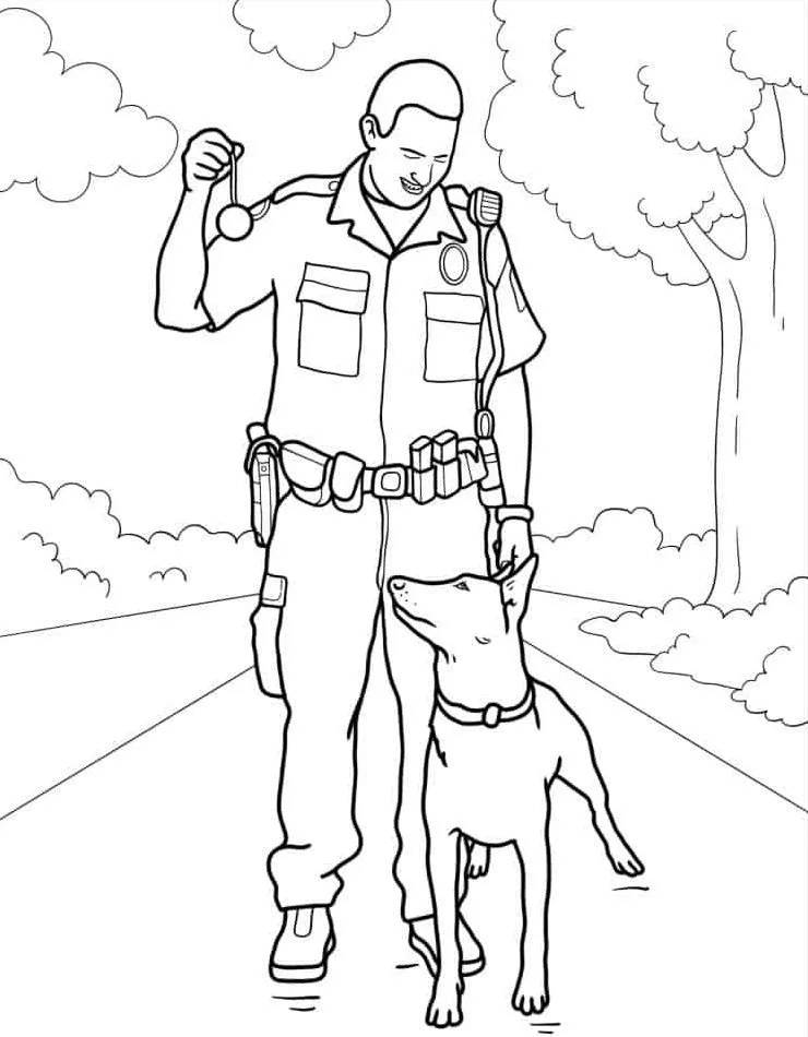 coloriage Police a colorier en ligne gratuitement