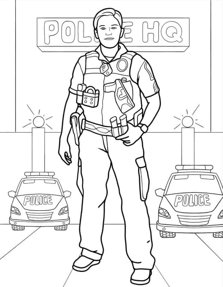 coloriage Police pour enfant