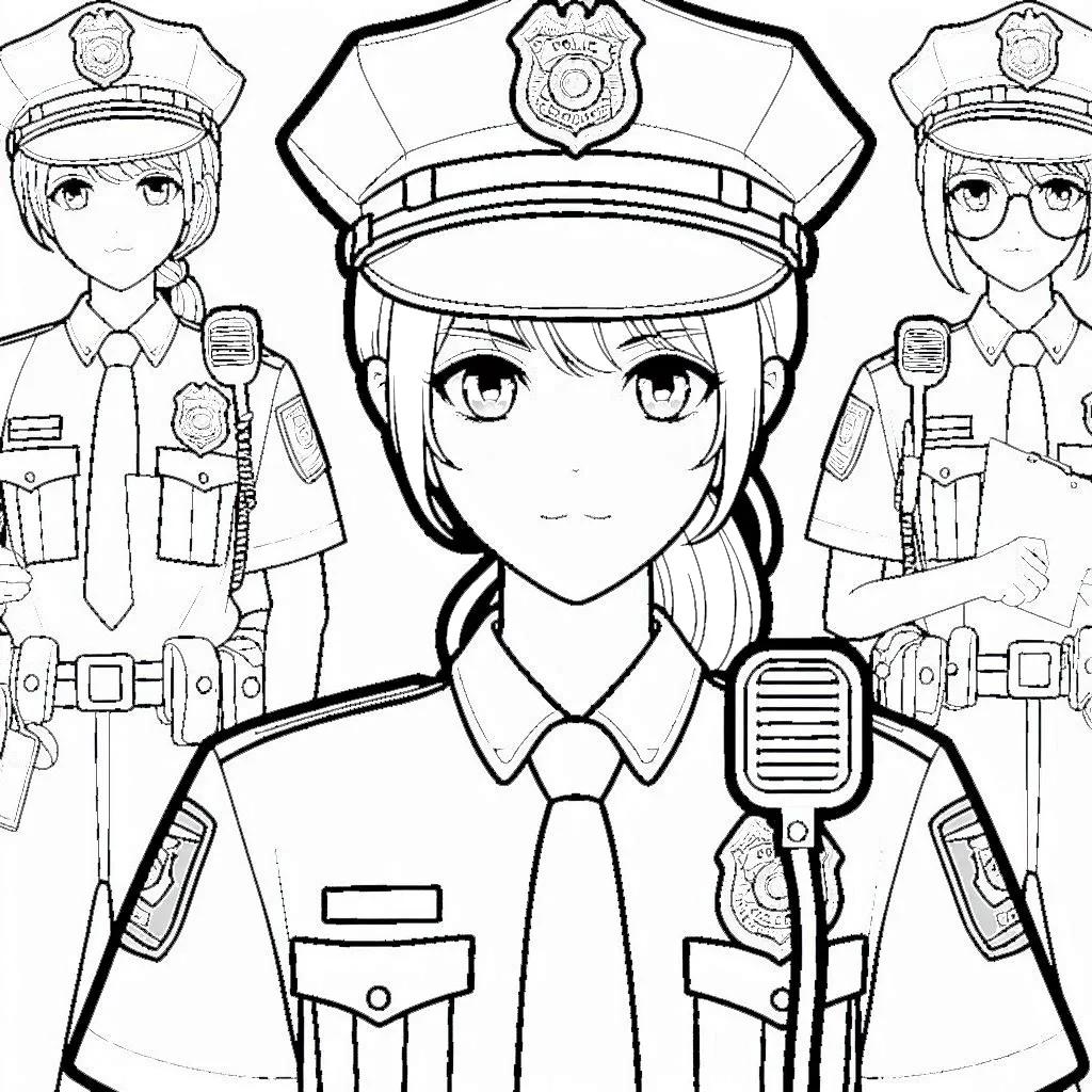 imprimer coloriage Police