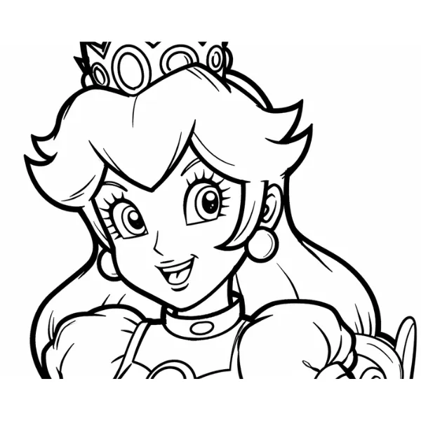 coloriage Princesse Daisy pour enfant de 2 ans