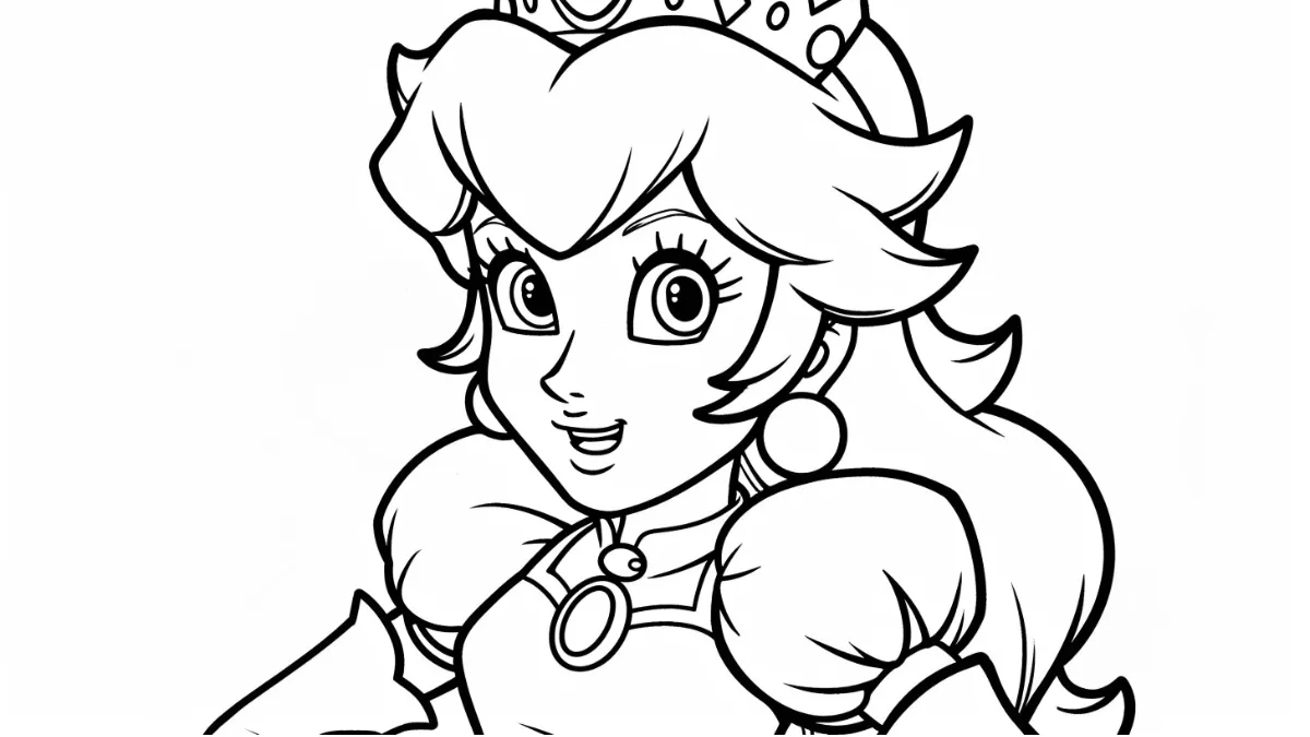 coloriage Princesse Daisy pour enfant de 5 ans