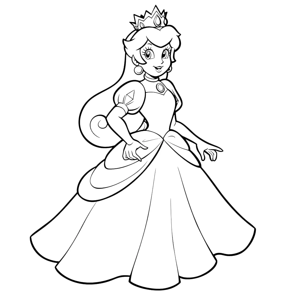 coloriage Princesse Daisy de pour enfants