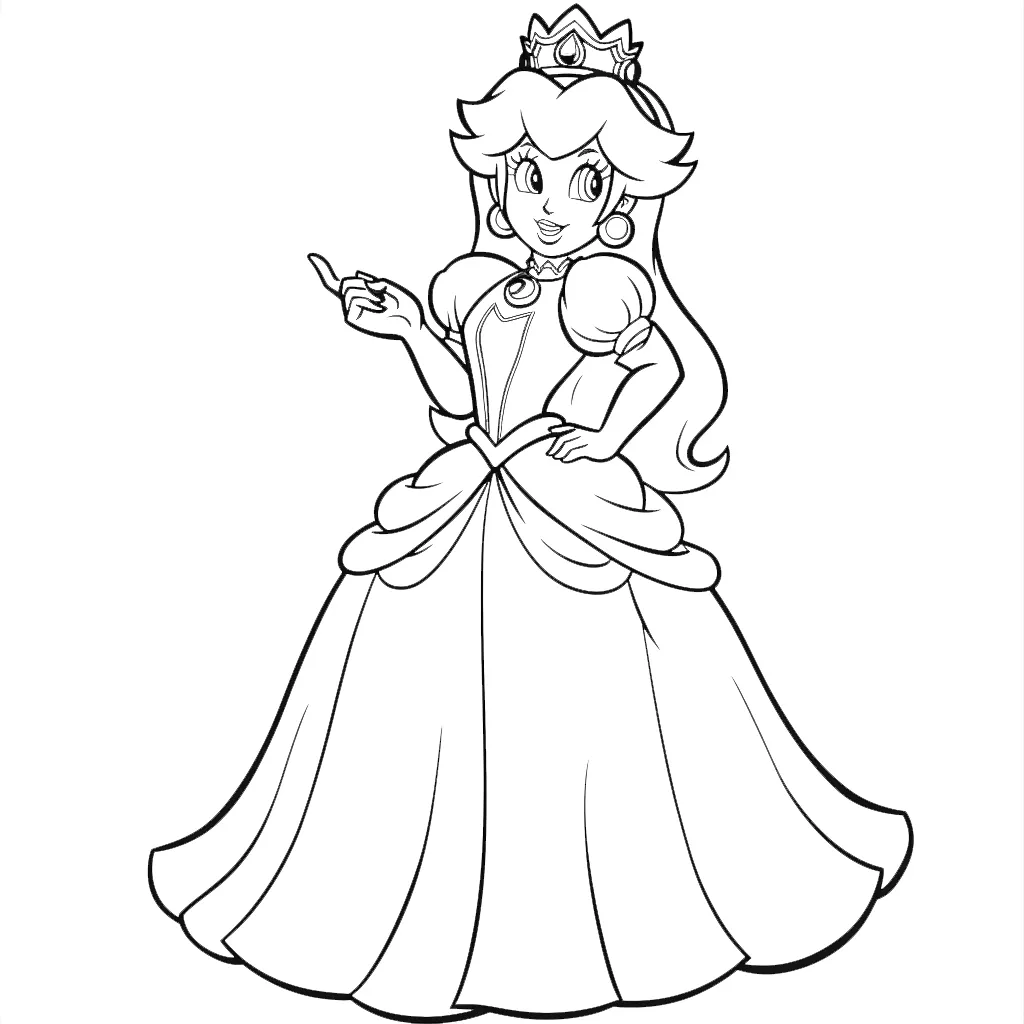 coloriage Princesse Daisy à imprimer pdf