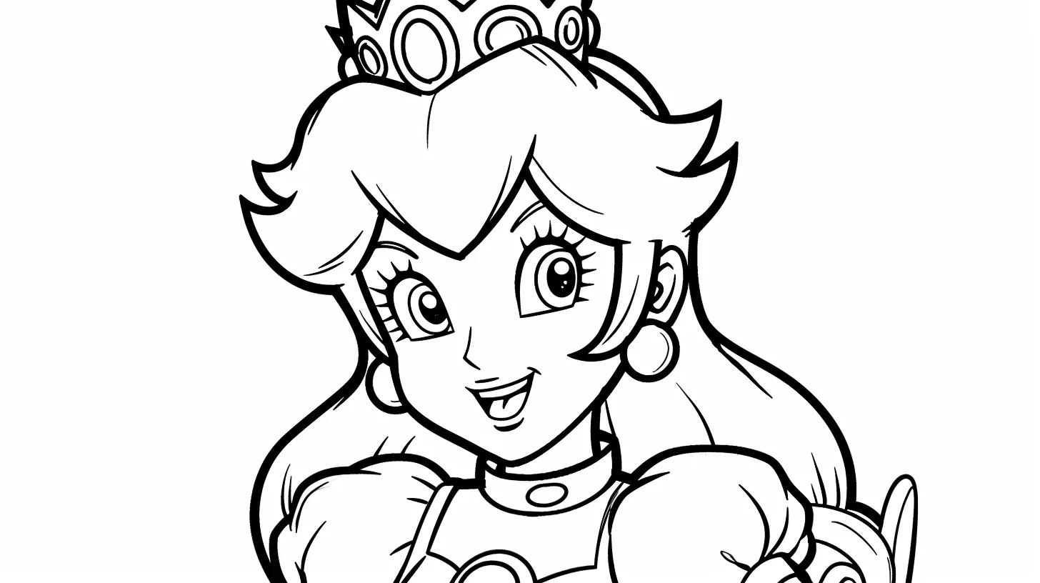 coloriage Princesse Daisy et découpage à imprimer