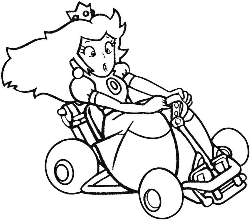 imprimer coloriage Princesse Peach gratuit 1