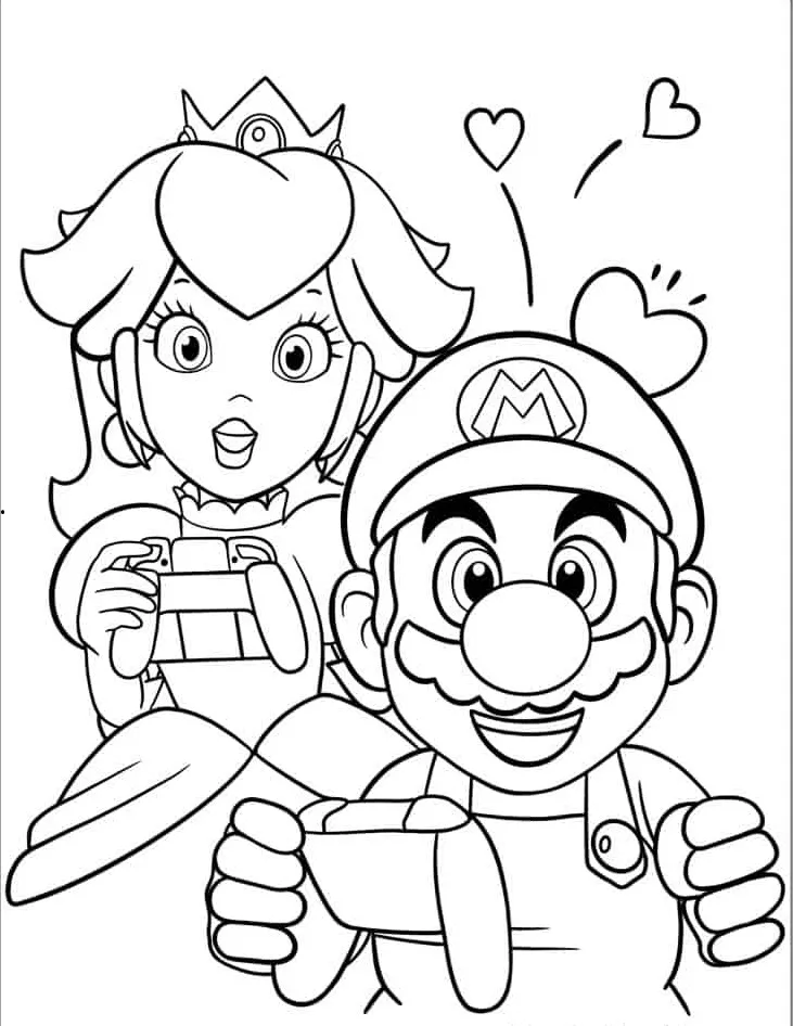 coloriage Princesse Peach et dessins