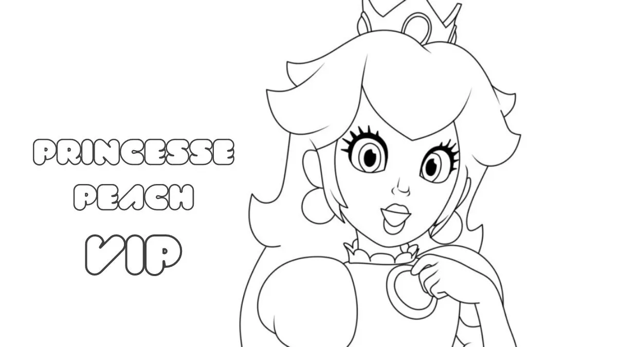 télécharger coloriage Princesse Peach gratuit