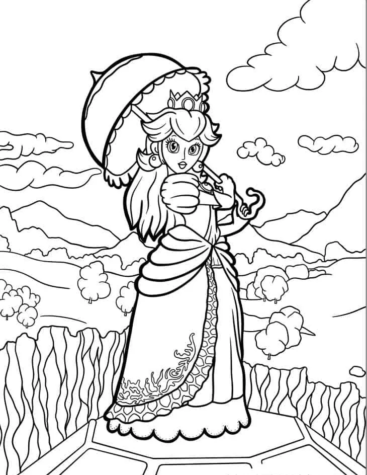 coloriage Princesse Peach en ligne