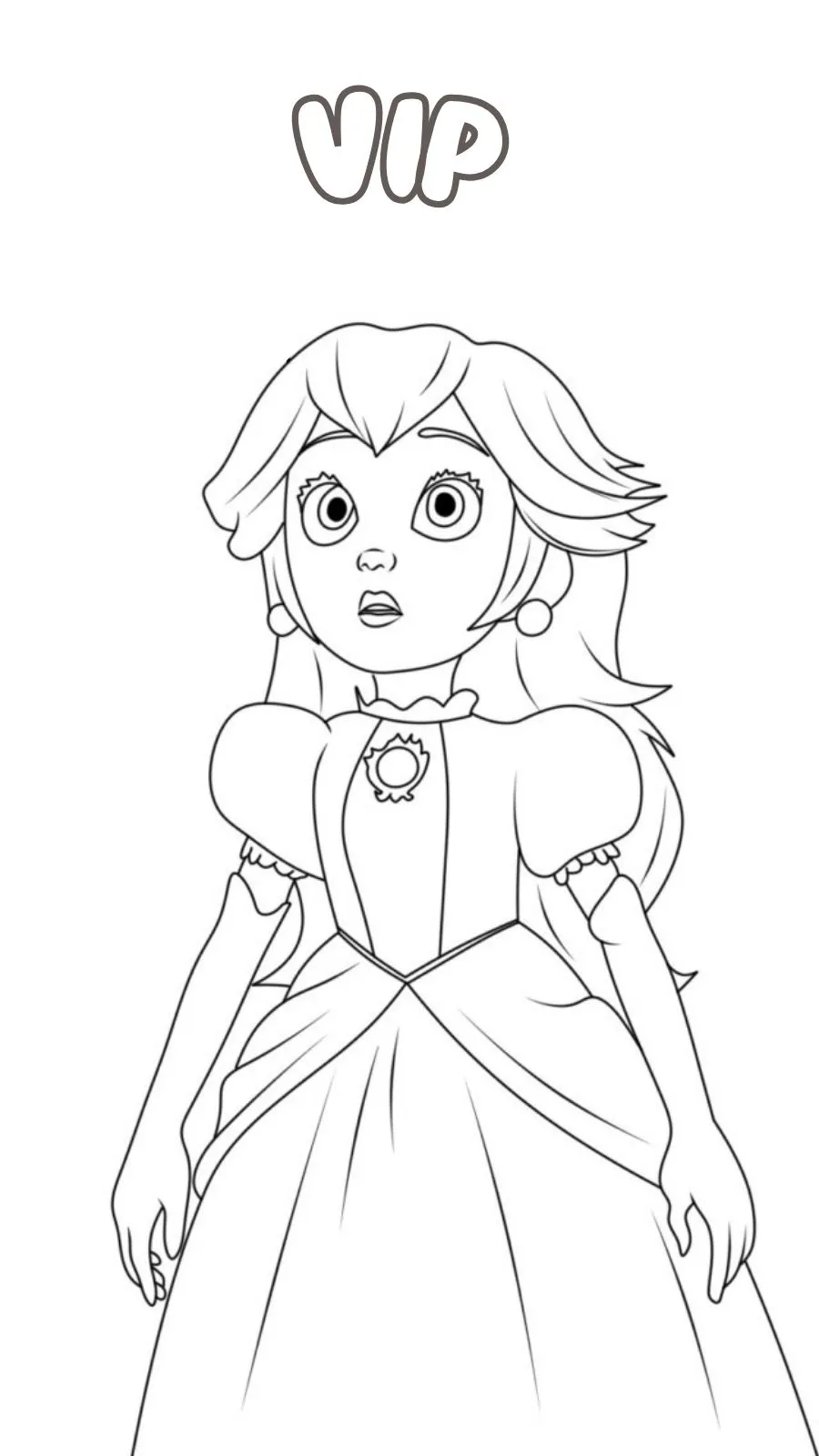 imprimer coloriage Princesse Peach gratuit