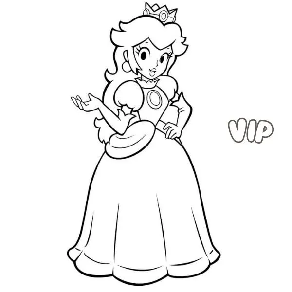 coloriage Princesse Peach de pour enfants