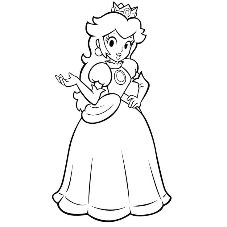 coloriage Princesse Peach en ligne pour enfant