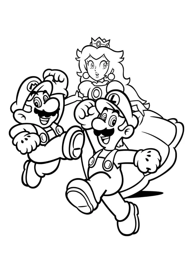 imprimer coloriage Princesse Peach pour enfant