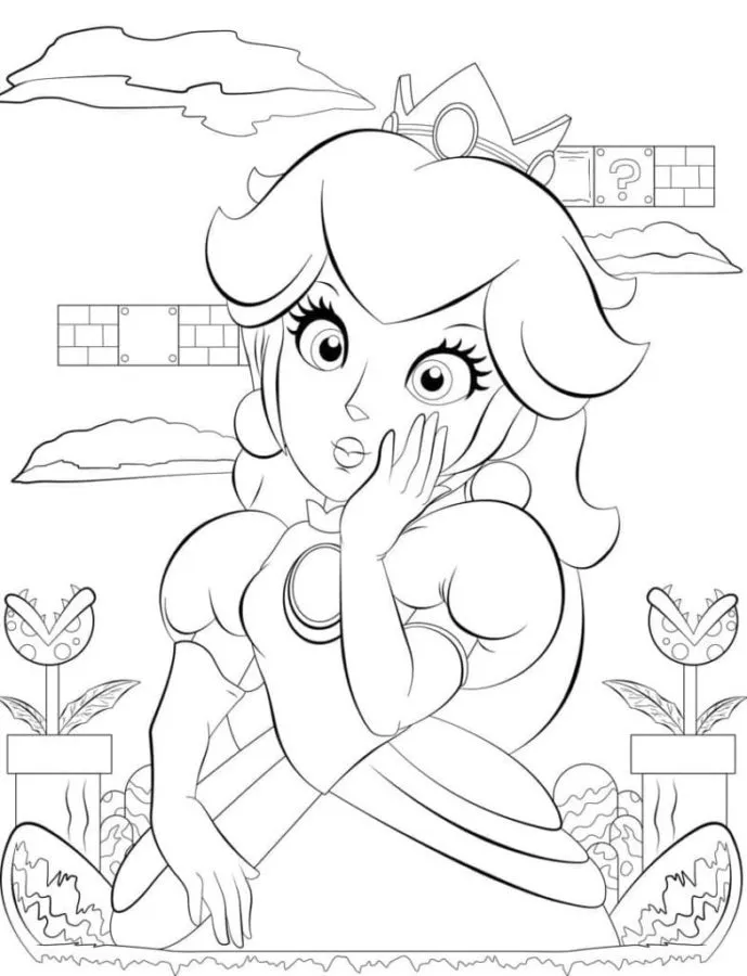 coloriage Princesse Peach en ligne pour enfant 1