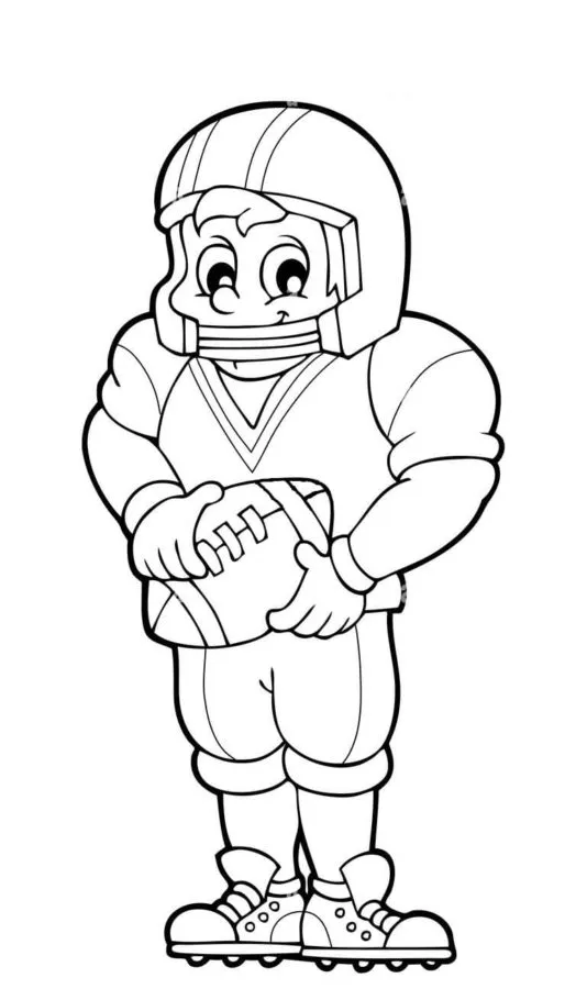 imprimer coloriage Rugby pour enfant 1