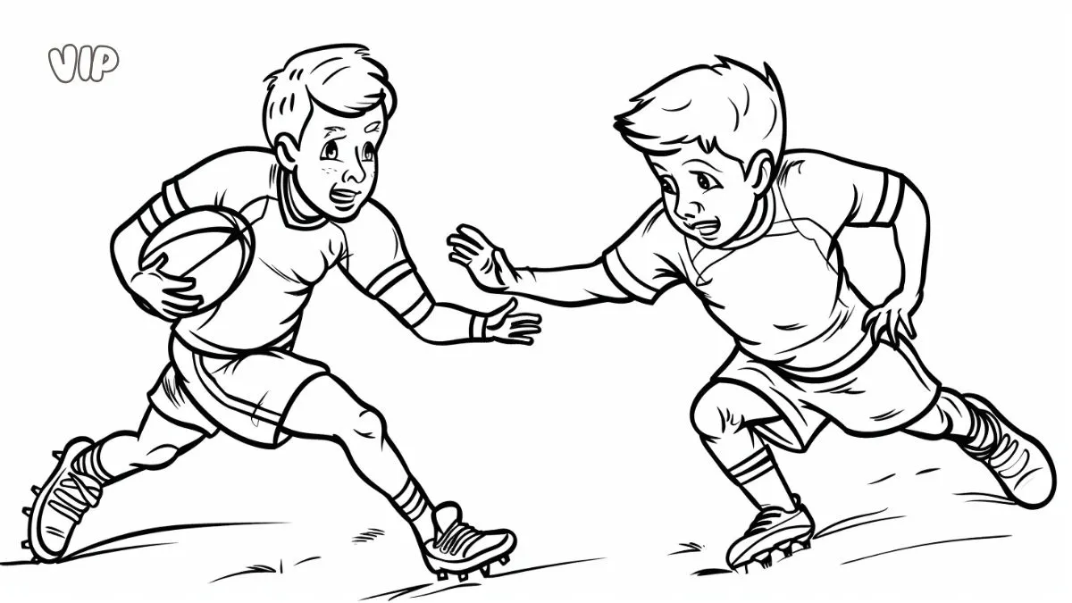 coloriage Rugby pour enfant