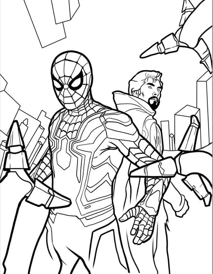 coloriage Spider Man a colorier en ligne 1