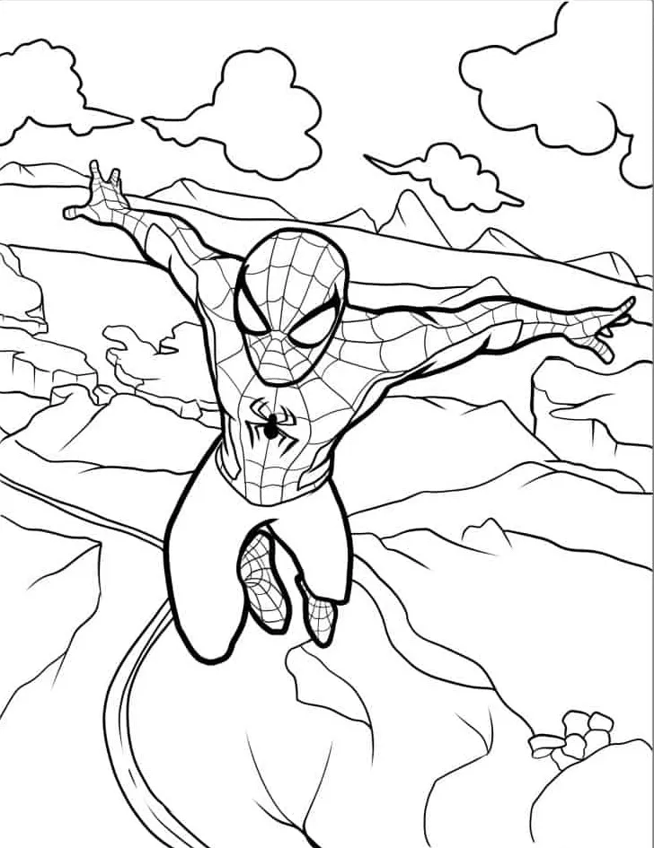 coloriage Spider Man à imprimer 1