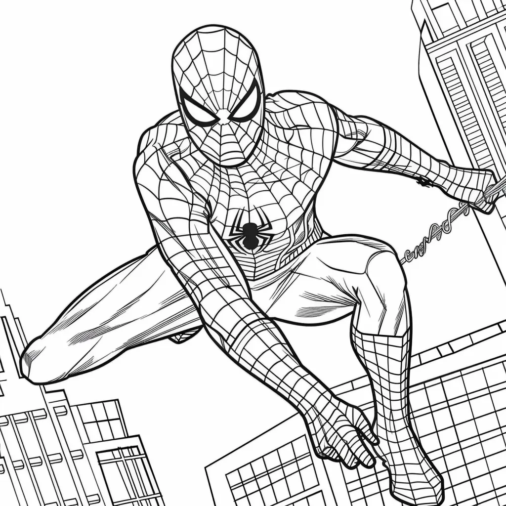 coloriage Spider Man et decoupage a imprimer gratuit