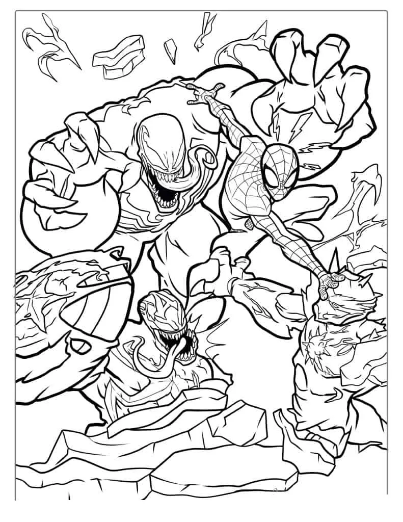 coloriage Spider Man gratuit pour enfants