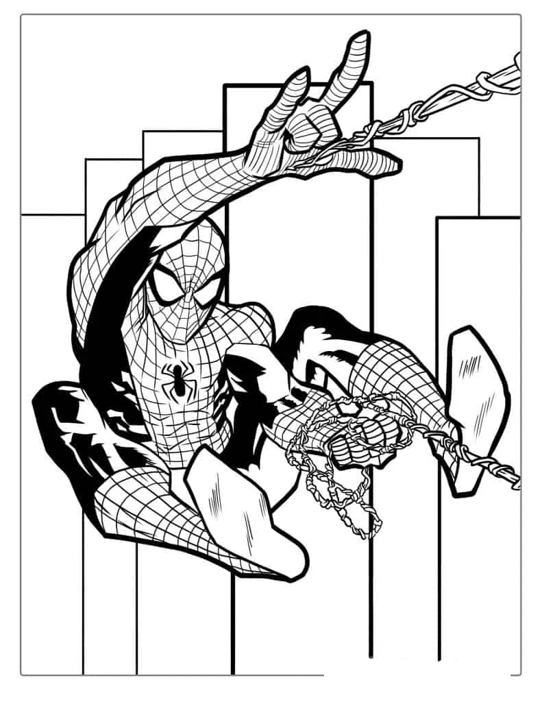 coloriage Spider Man pour enfant de 10 ans 1