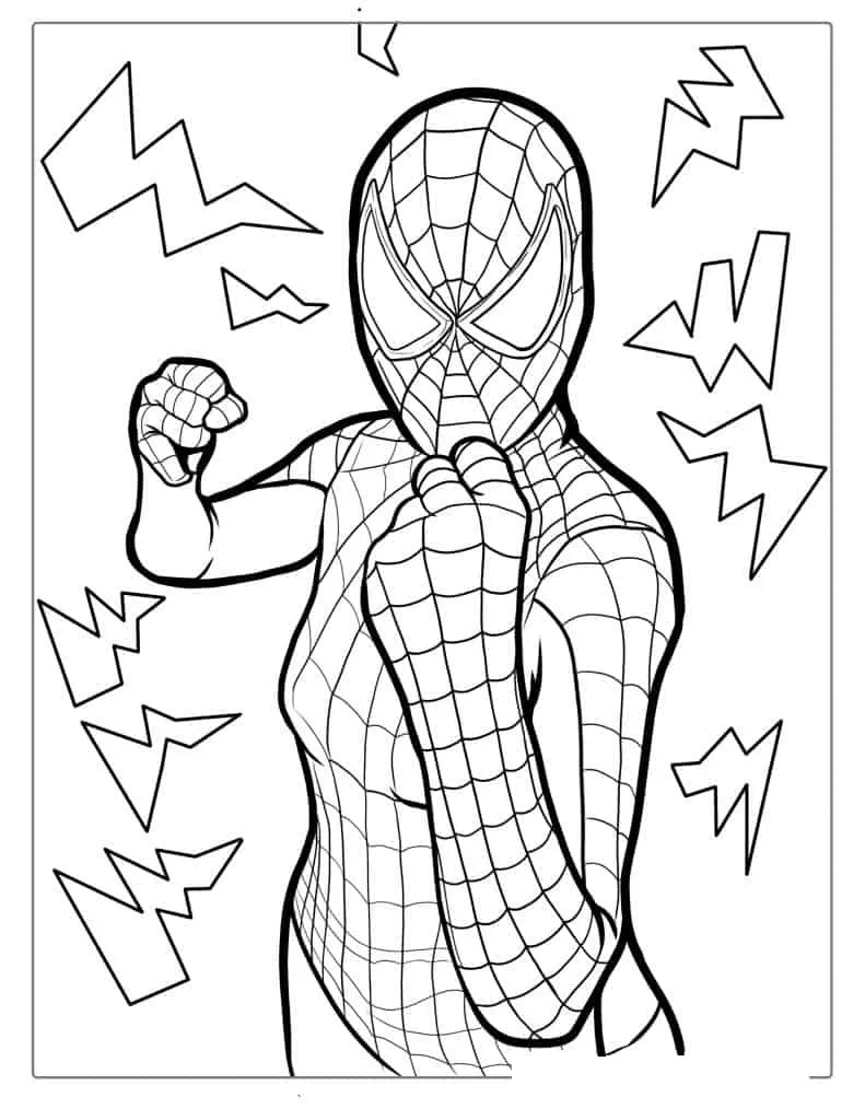 coloriage Spider Man pour enfant de 4 ans