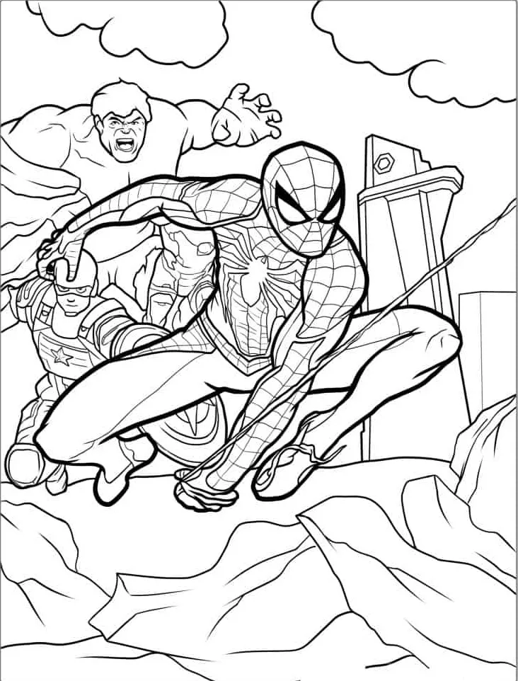 imprimer coloriage Spider Man pour enfant