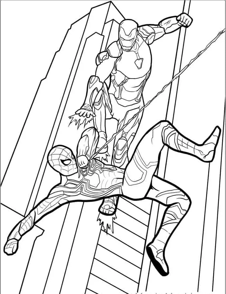 coloriage Spider Man à imprimer pour enfant de 7 ans 1