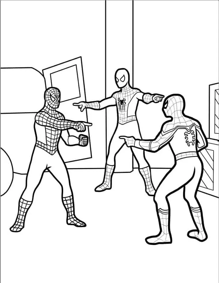 coloriage Spider Man pour enfants a imprimer