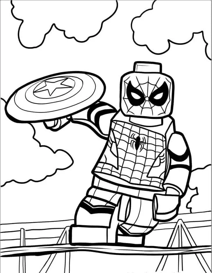 image de coloriage Spider Man pour enfant