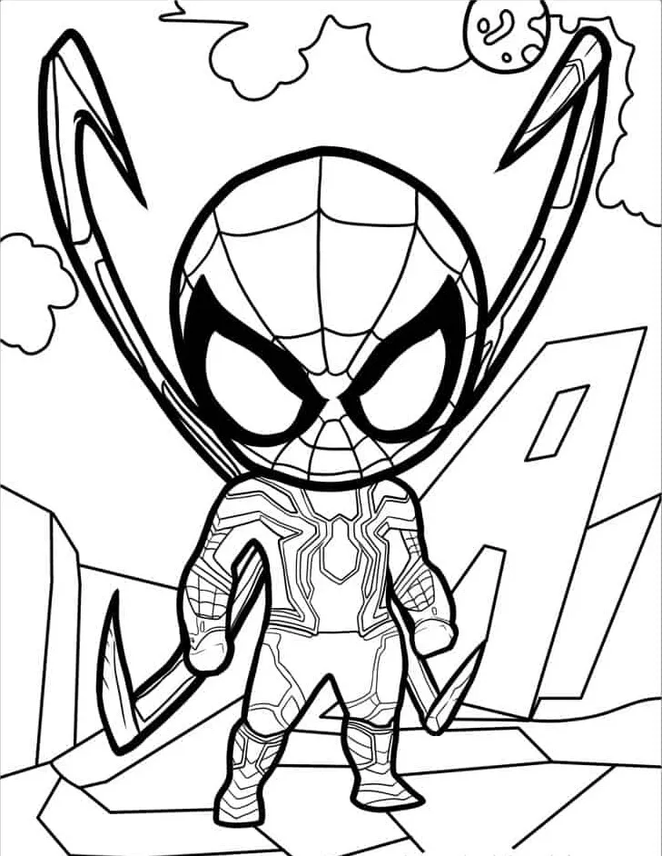 coloriage Spider Man pour enfant de 10 ans 2