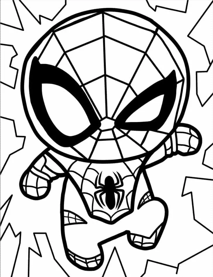 coloriage Spider Man à imprimer pdf gratuit