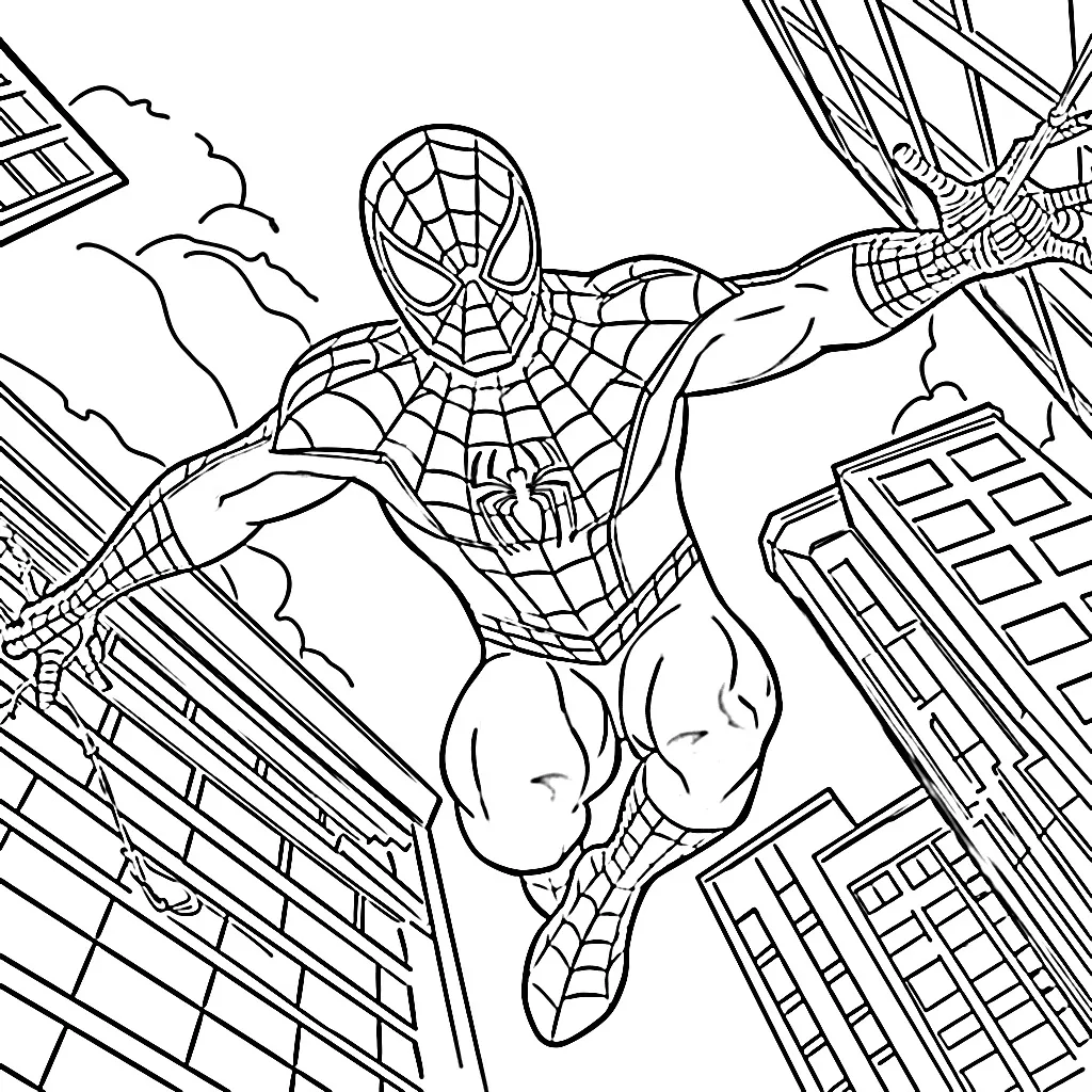 coloriage Spider Man pour enfant gratuit 4