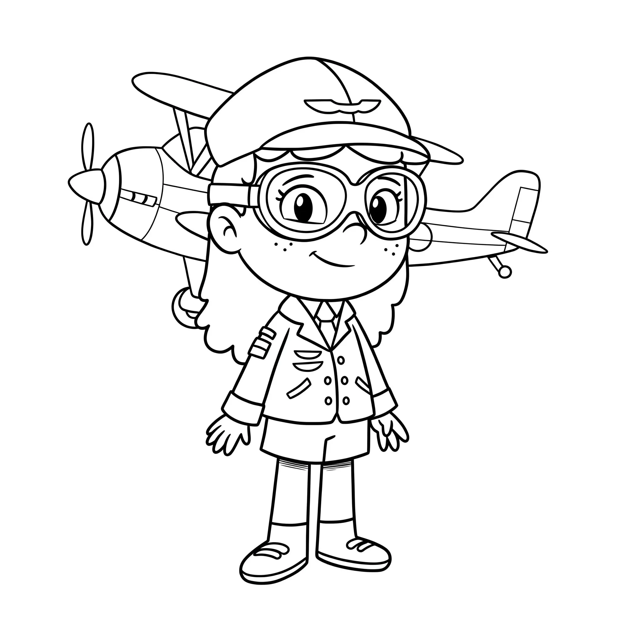 coloriage Stella l’aviatrice gratuit