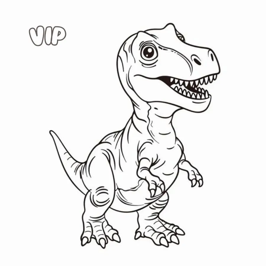 coloriage T Rex à imprimer a4