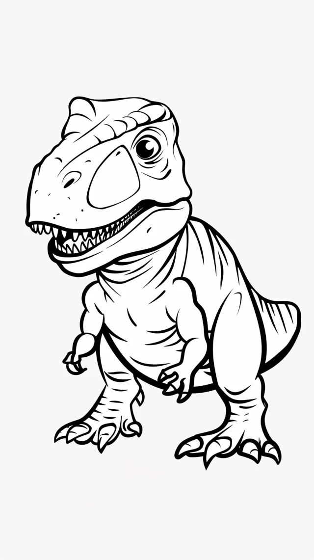 coloriage T Rex à imprimer pdf gratuit