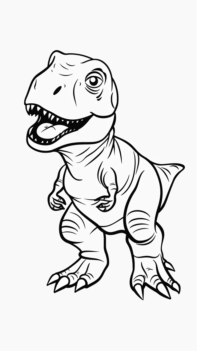 coloriage T Rex à imprimer gratuit