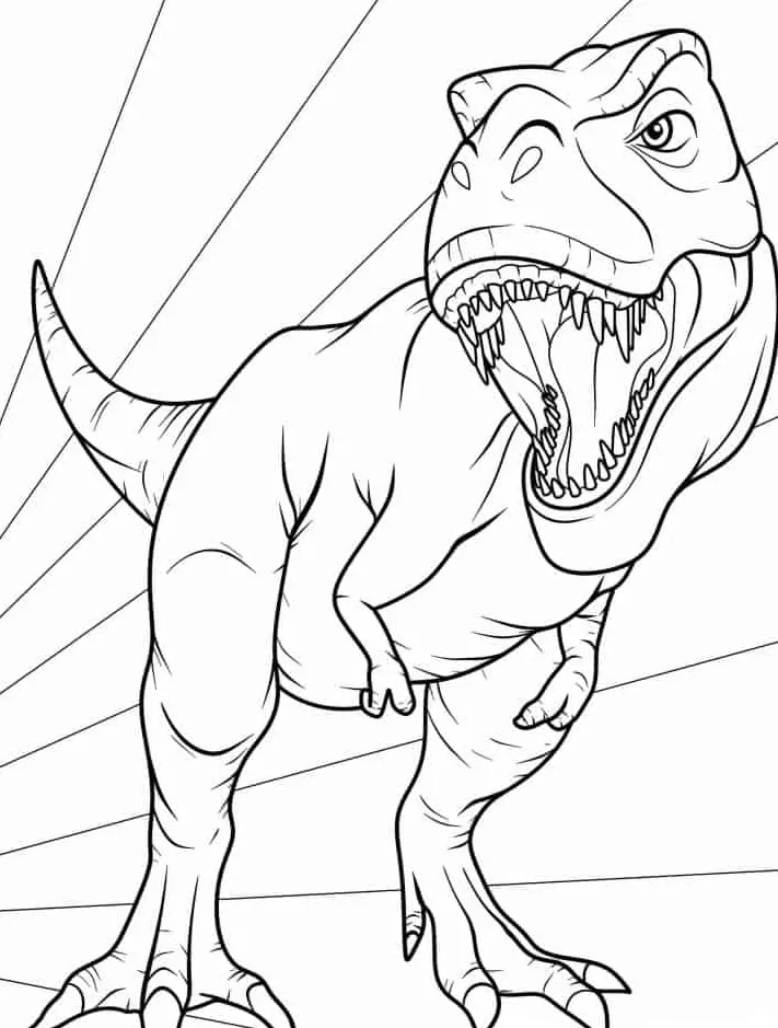 coloriage T Rex pour enfant de 2 ans